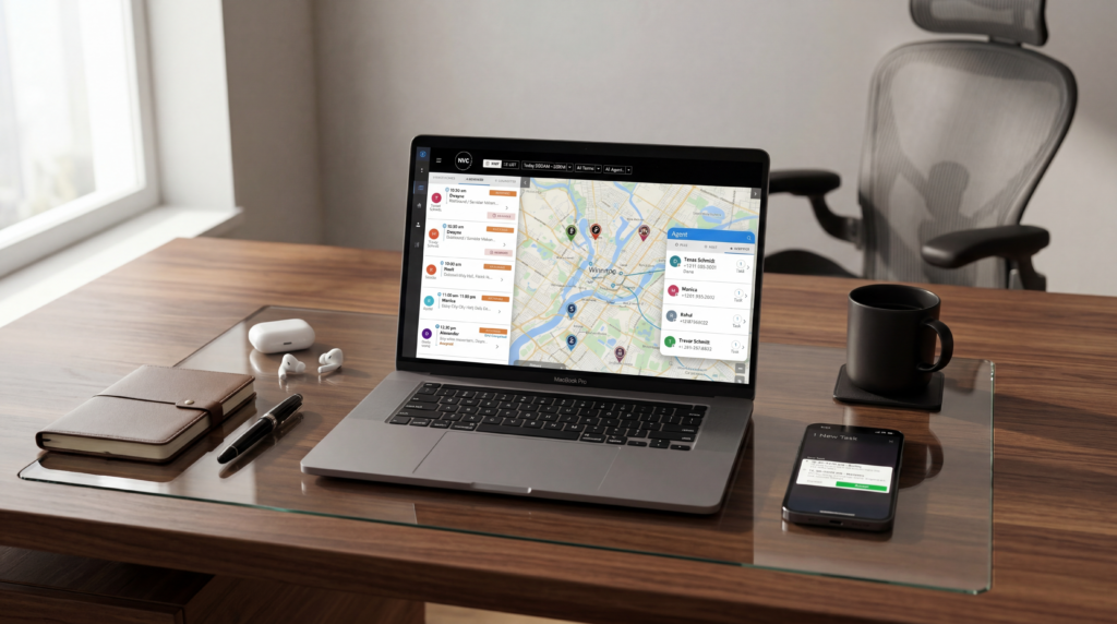 MacBook open with the NVC360 website open